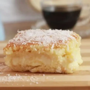 Fatia de Bolo Gelado de Coco